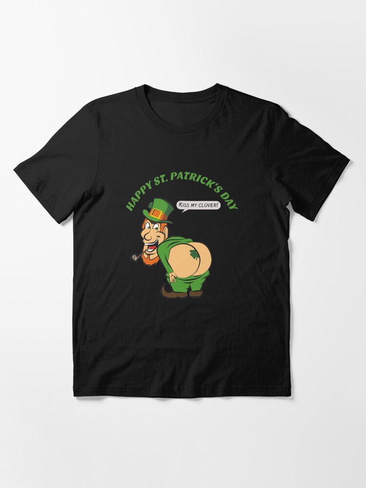Alternate view of St Patricks Day - Kiss My Clover - Cute Funny Essential T-Shirt