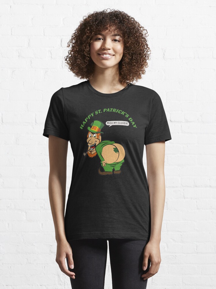 Alternate view of St Patricks Day - Kiss My Clover - Cute Funny Essential T-Shirt