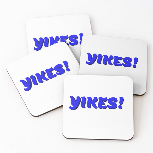Item preview, Yikes sticker in bright blue with white border designed and sold by StickersbyVW.