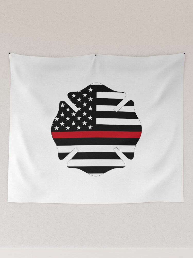 Firefighter Thin Red Line Big Tapestry Products