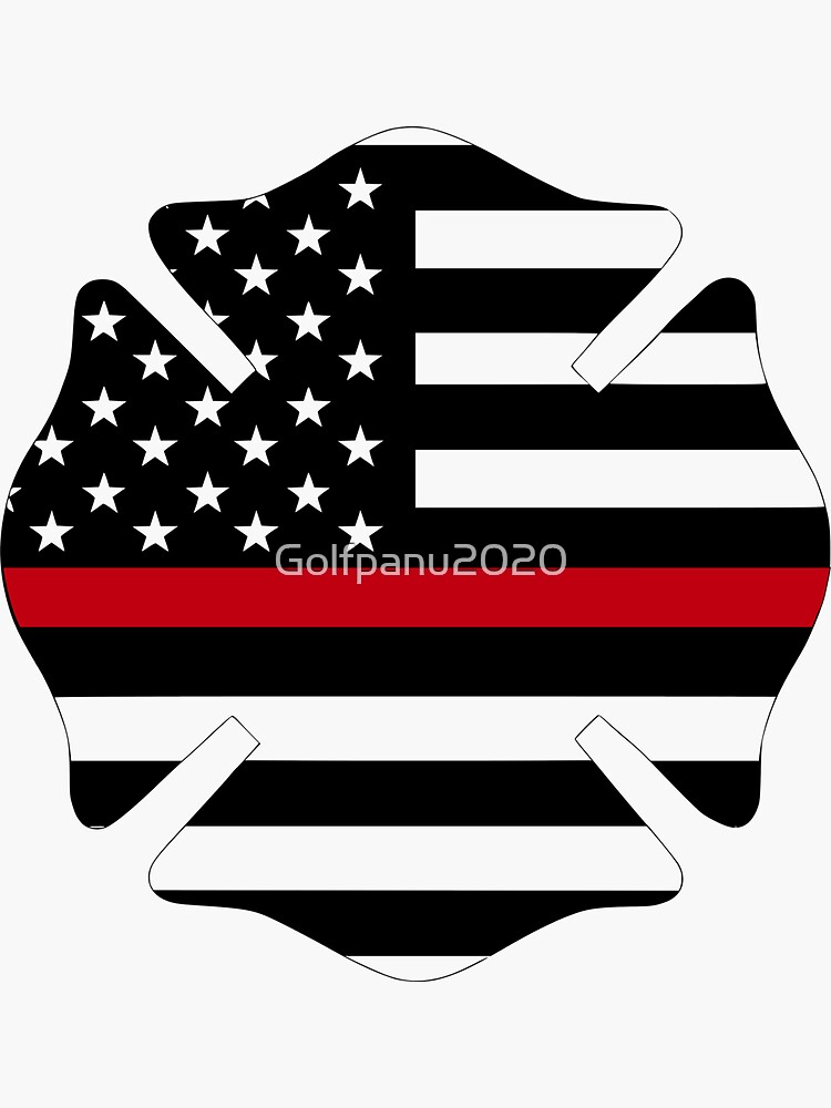 Firefighter Thin Red Line Ribbon, black lines printed on 5/8 Red single  face satin