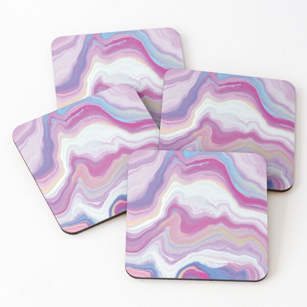 Item preview, Marble Swirls of Pink, Purple, Blue and White Abstract Pattern designed and sold by Alicia Chee.