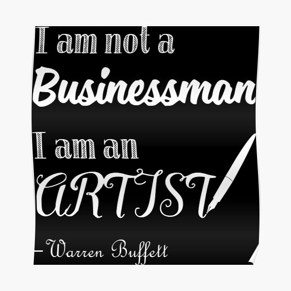 Poster Warren Buffett Zitate Redbubble