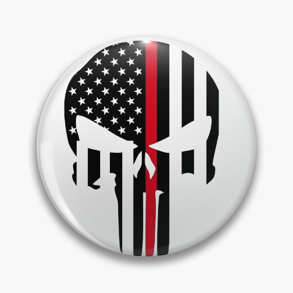Item preview, Red Line Skull , Firefighter, American fire department logo , Distressed Flag ,Fire Department designed and sold by Golfpanu2020.