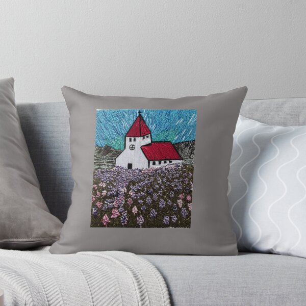 Item preview, Vik Church Iceland Landscape designed and sold by Ronembroidery.