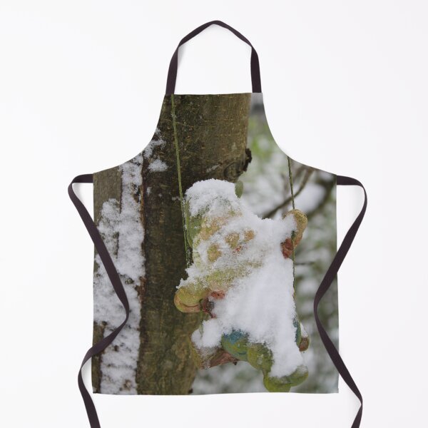 Item preview, Garden gnome in the snow designed and sold by wineandwords.