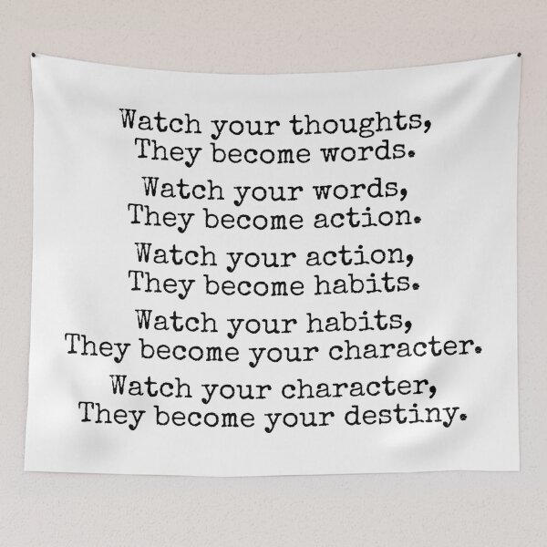 Item preview, Watch Your Thoughts Inspirational Quote Lao Tzu designed and sold by Sour Soul.