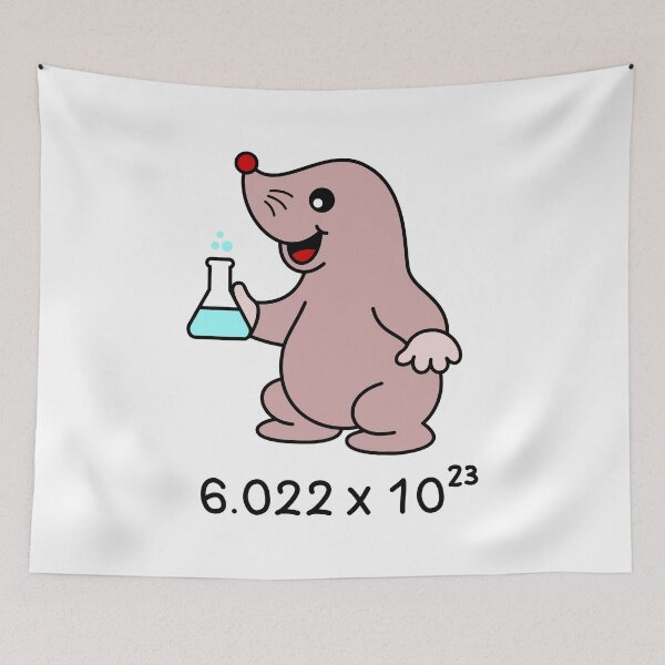 Item preview, Avogadro's Number Pun. Cute Mole Chemist  designed and sold by TashaVector.