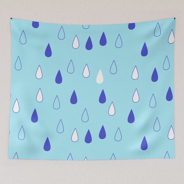 Item preview, white and blue drop of water blue background designed and sold by miaterinka.
