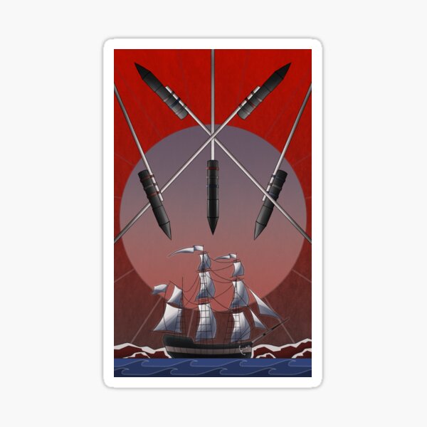 Item preview, HMS Terror - Five of Wands designed and sold by zeroAnnat.