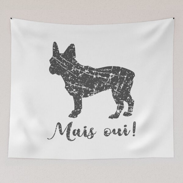 Artikelvorschau, Beunruhigte französische Bulldogge Mais Oui entworfen und verkauft von JoBella-Designs.