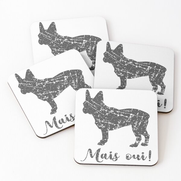 Artikelvorschau, Beunruhigte französische Bulldogge Mais Oui entworfen und verkauft von JoBella-Designs.