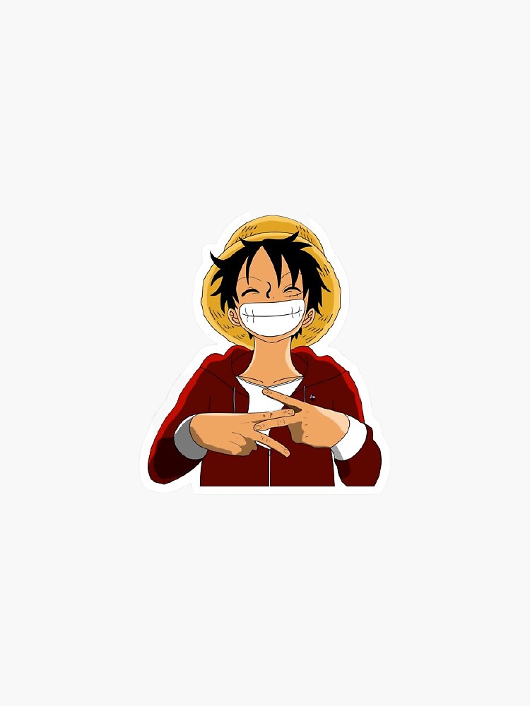 "straw hat luffy anime stickers " Sticker by Lilmamba24 Redbubble