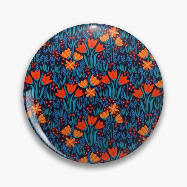 Item preview, Night garden flower pattern designed and sold by AiReDi.