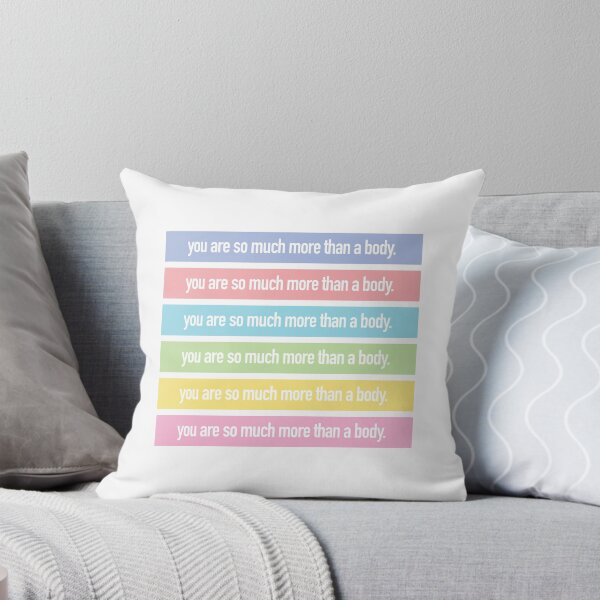Item preview, YOU ARE SO MUCH MORE THAN A BODY rectangles (rainbow) designed and sold by It's Okay to Not Be Okay Movement.