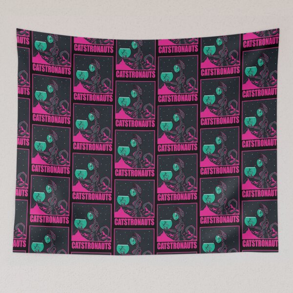 Item preview, Catstronaut catch fish in space designed and sold by pixeldsigns.