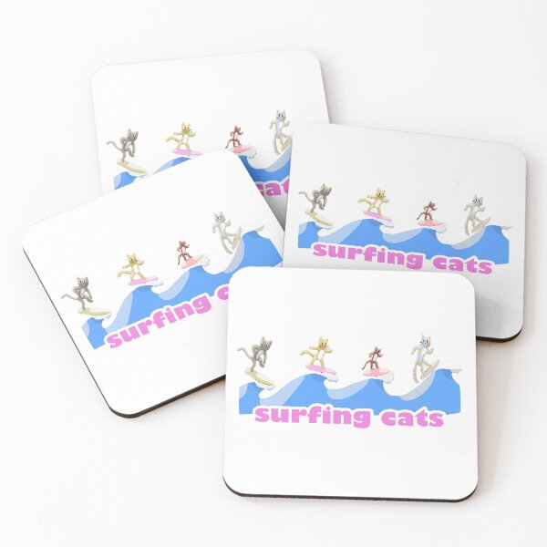 Item preview, 4 cats surfing designed and sold by Xdelacra.