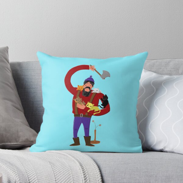 Item preview, lumberjack with cute kitten companions designed and sold by jazzydevil.