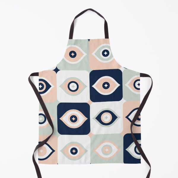Item preview, Checkered Retro Eyes – Mint, Blush & Navy Palette designed and sold by Cat Coquillette.