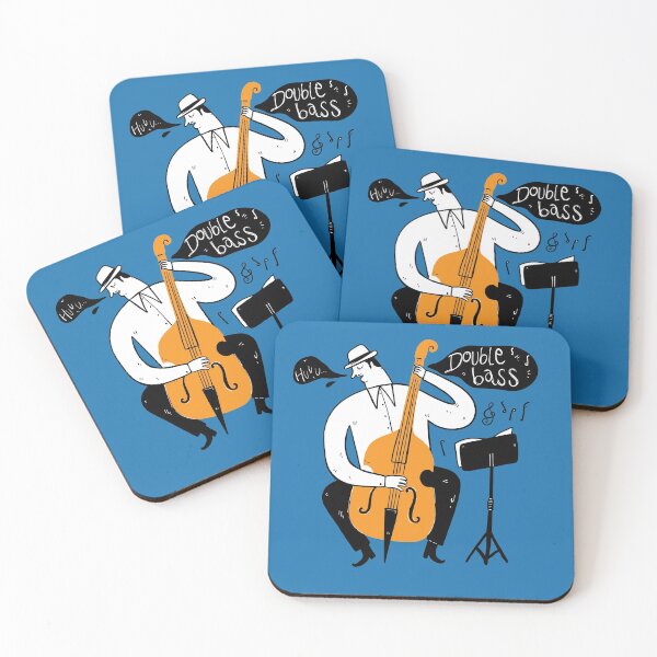 Item preview, Musicians play jazz with Double bass. designed and sold by huza.