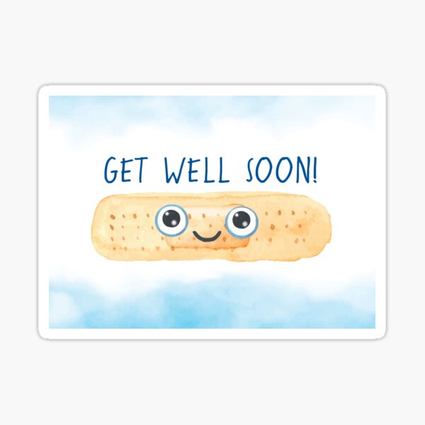 Item preview, Get Well Soon with Smiling Watercolor Bandage designed and sold by Encouragers1505.