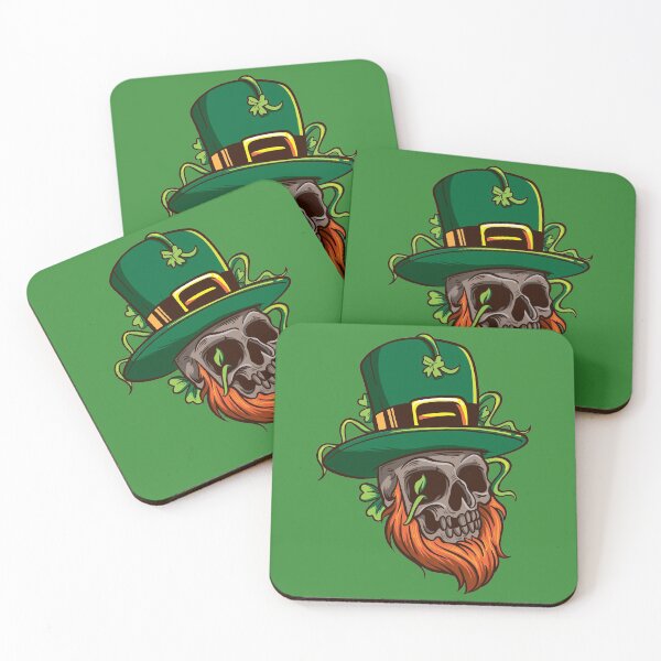 Item preview, St. Patrick's Day Leprechaun Skull designed and sold by MrE-Tees.