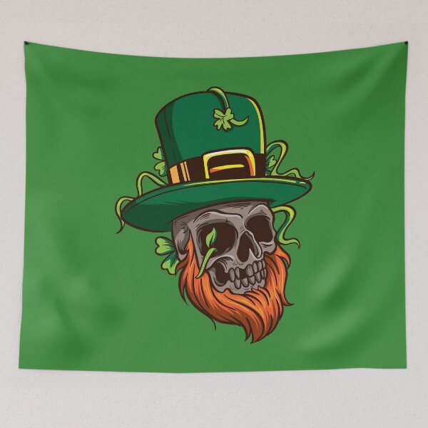 Item preview, St. Patrick's Day Leprechaun Skull designed and sold by MrE-Tees.