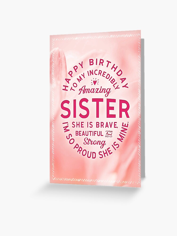 Birthday girl mini greeting card