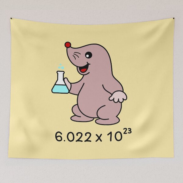 Item preview, Cute Mole Scientist. Avogadro's Number Pun.  designed and sold by TashaVector.