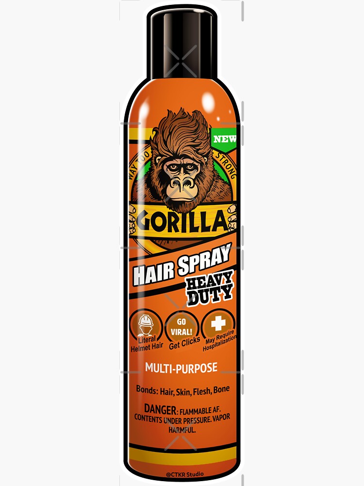 Gorilla Glue Spray Sticker Meme Art Board Print for Sale by