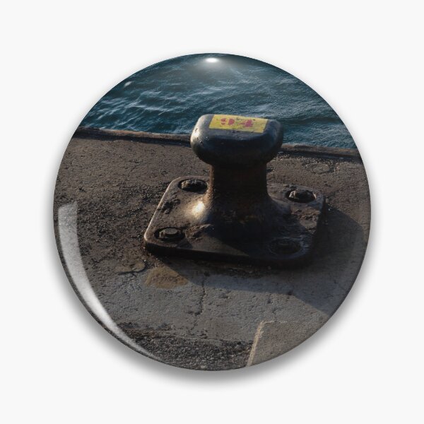 Item preview, sea bollard in a harbor with a sea in the background designed and sold by Alberto Morales Romero.