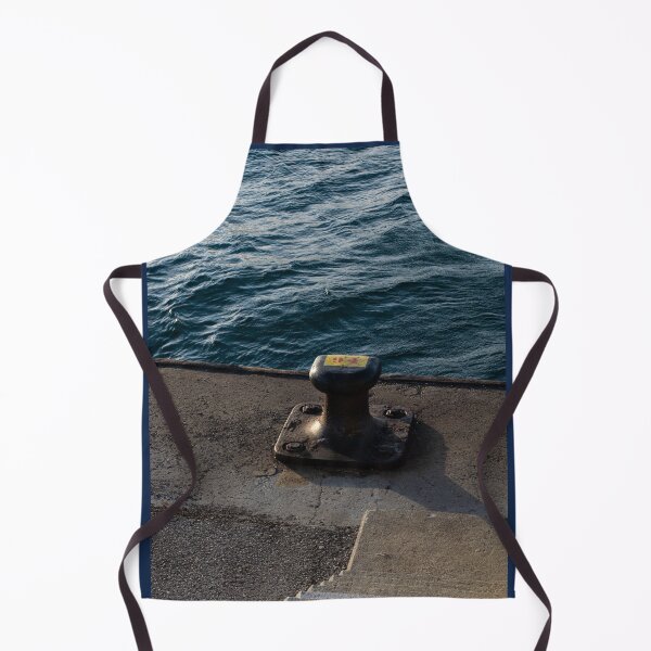 Item preview, sea bollard in a harbor with a sea in the background designed and sold by Alberto Morales Romero.