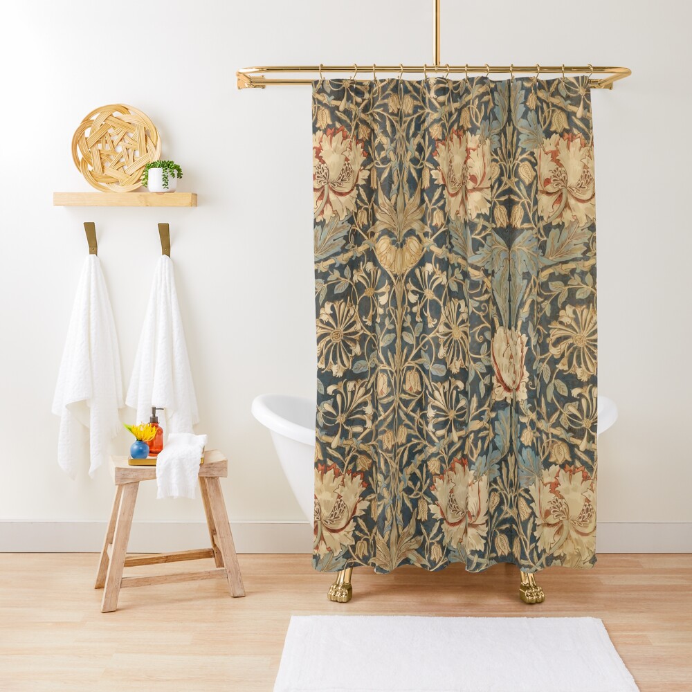 "honeysuckle batik art" Shower Curtain for Sale by susanlangosh Redbubble