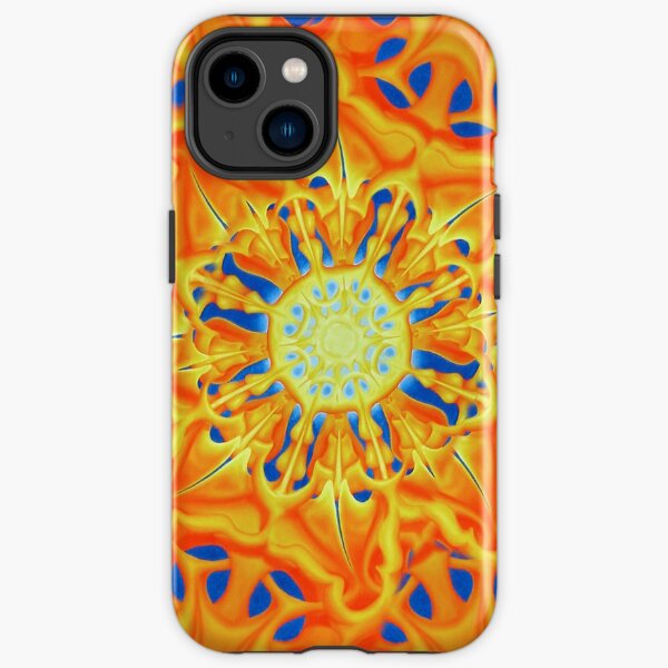 Bee Bloom round 1 Sunrise nature flower pattern iPhone Tough Case