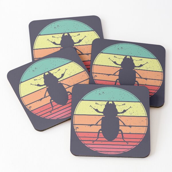 Item preview, Metallic Dung Beetle Vintage Sunset Retro designed and sold by faudeltn.