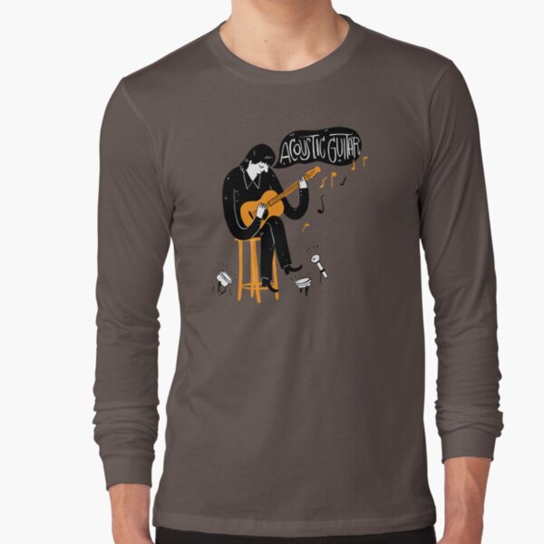 Musicians play jazz with Acoustic Guitar. Long Sleeve T-Shirt