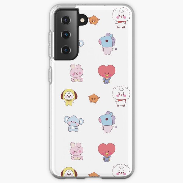 Ensemble mignon d'autocollants de bébé BT21 | Tous les personnages! Coque souple Samsung Galaxy