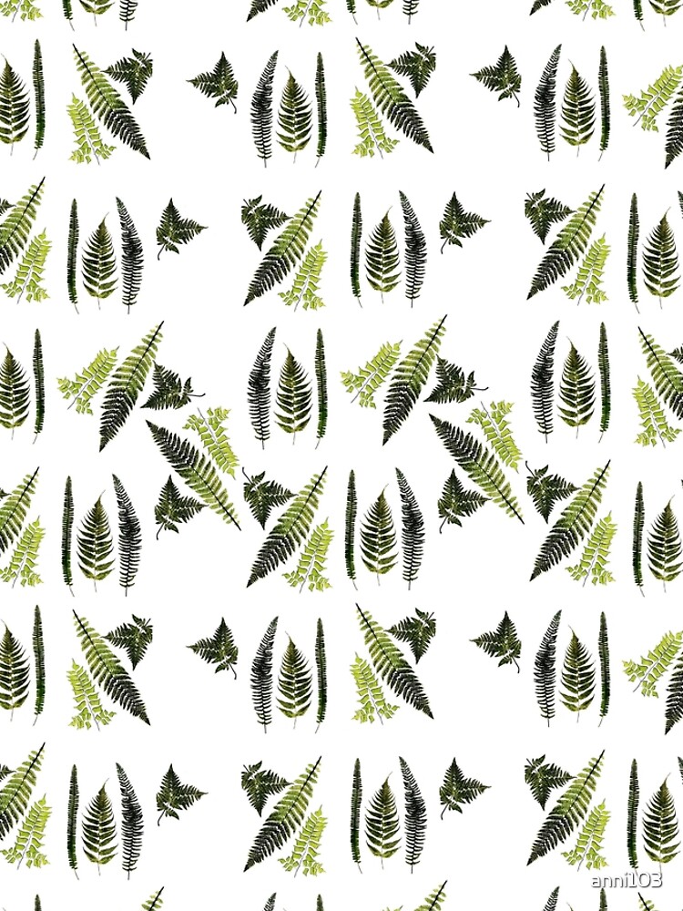 Thumbnail 5 of 5, Graphic T-Shirt Dress, Fronds of ferns designed and sold by anni103.