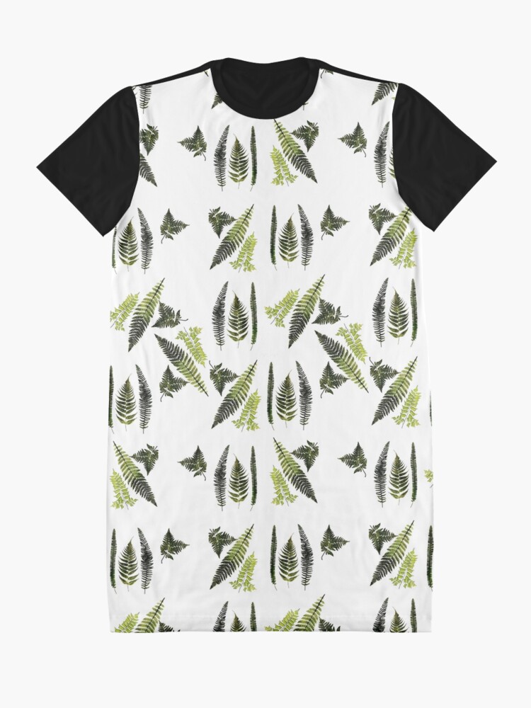 Alternate view of Fronds of ferns Graphic T-Shirt Dress