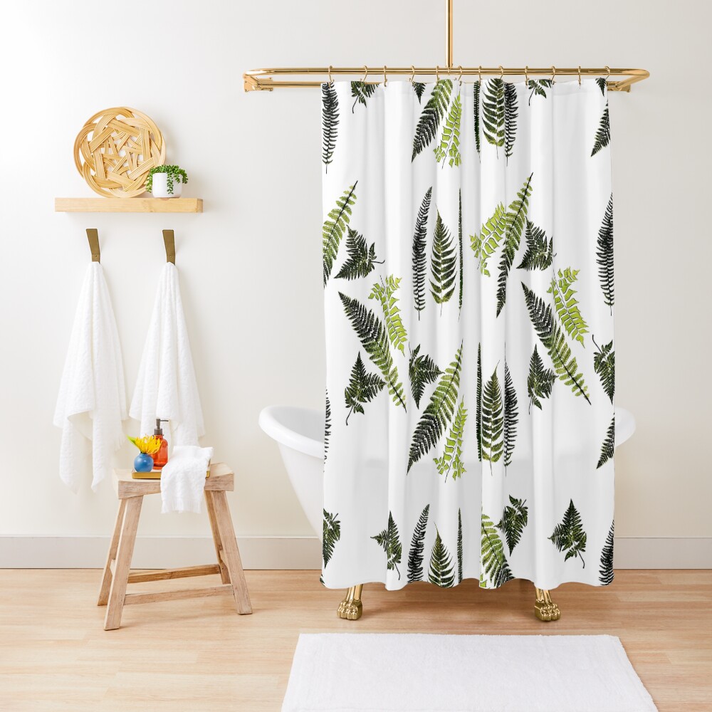 Fronds of ferns Shower Curtain