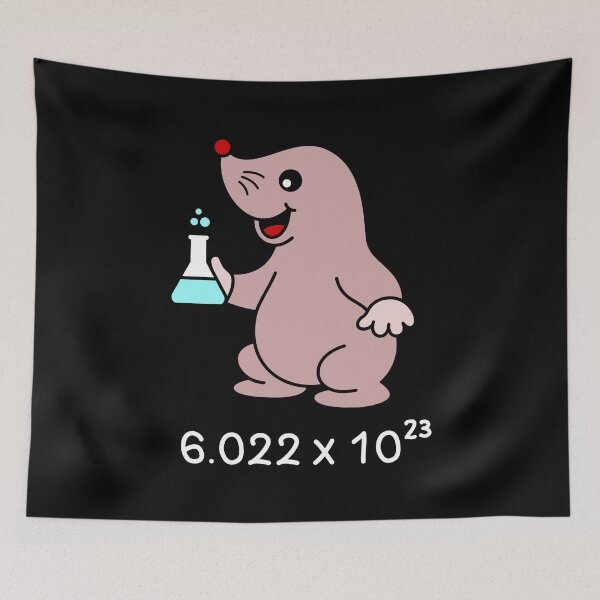 Item preview, Cute Mole Chemist. Avogadro's Number Pun.  designed and sold by TashaVector.
