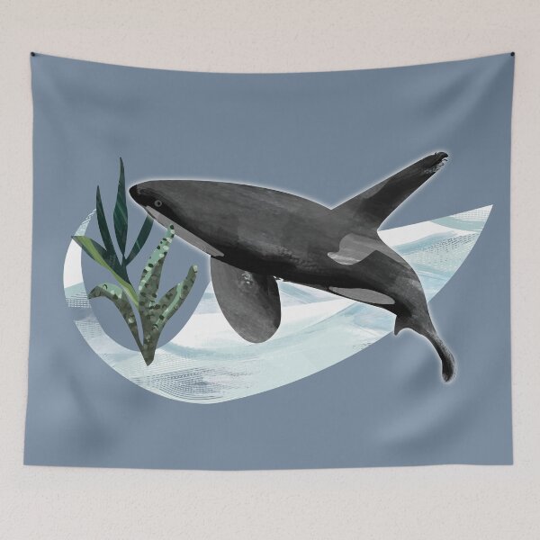 Item preview, Watercolor Orca Killer Whale Illustration - deep sea life designed and sold by Caroline Laursen.