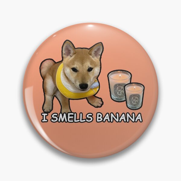 Item preview, I Smells Banana - Doge Shiba Inu with Banana Scented Candles Meme designed and sold by greenana.