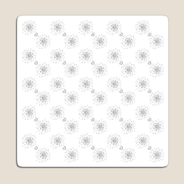 Aperçu de l'œuvre Rose patten, éléments de couleurs noir et blanc, beauté dans la simplicité créée et vendue par 8Infinityaw.