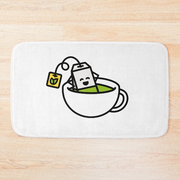Item preview, Funny Green tea Matcha tea bag in teacup bath Yoga designed and sold by LaundryFactory.
