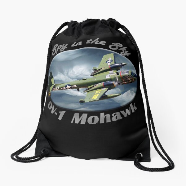 OV-1 Mohawk Spy In The Sky Drawstring Bag