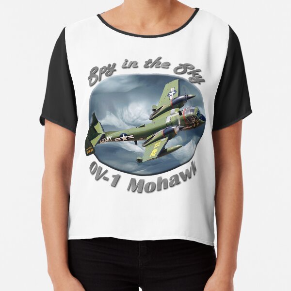 OV-1 Mohawk Spy In The Sky Chiffon Top