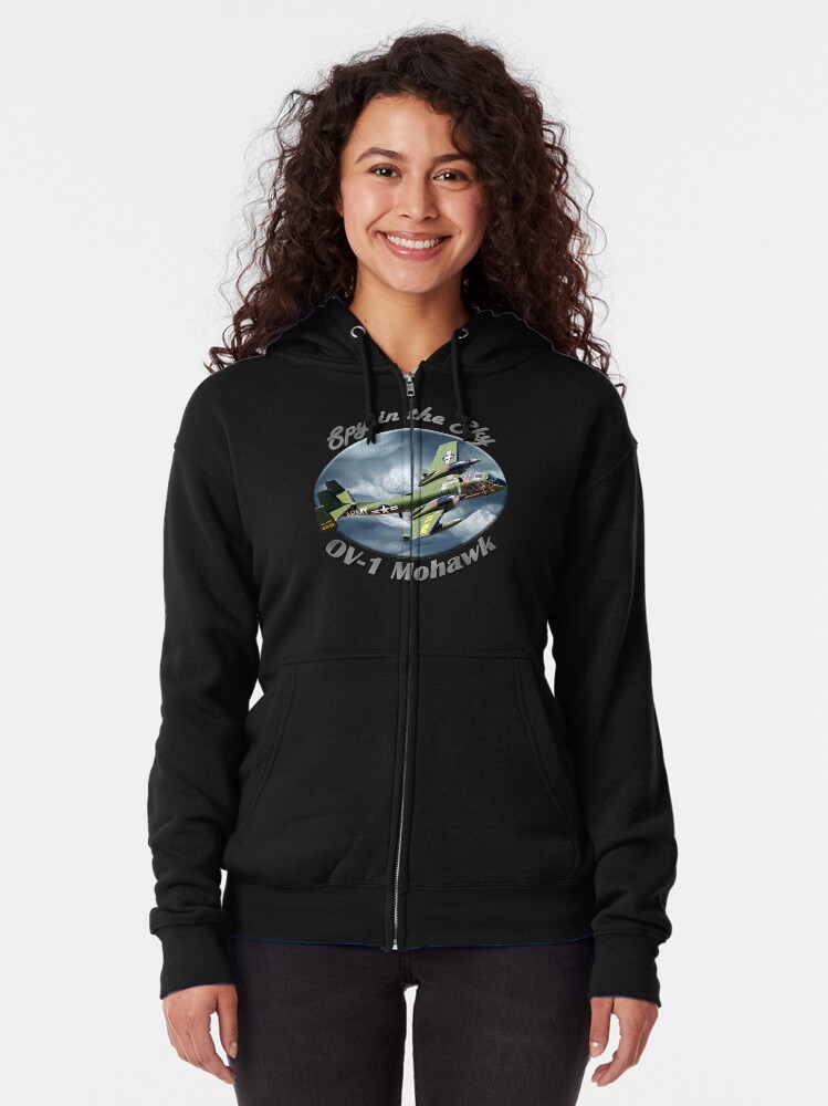 Alternate view of OV-1 Mohawk Spy In The Sky Zipped Hoodie