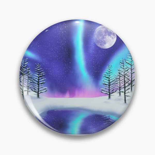 Item preview, Aurora Memory Landscape Painting designed and sold by GJDoesArt.