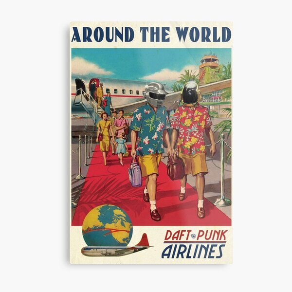 Daft Around The World Metal Print